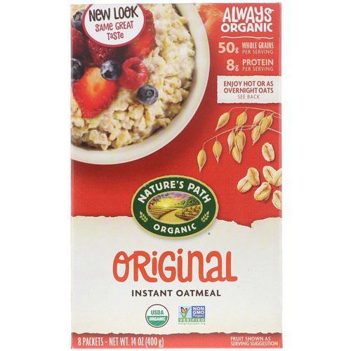 Nature's Path, Organic Instant Oatmeal, Original, 8 Packets, 14 oz (400 g) فوائد