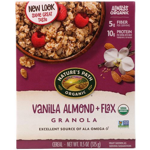 Nature's Path, Organic, Vanilla Almond + Flax Granola Cereal, 11.5 oz (325 g) فوائد