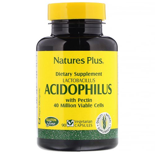 Nature's Plus, Acidophilus, Lactobacillus, 90 Vegetarian Capsules فوائد