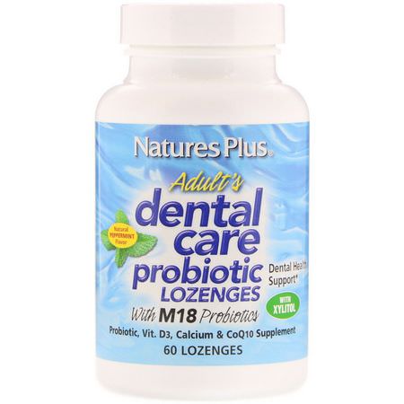 Nature's Plus Probiotic Formulas Lozenges - معينات, بالنعناع, لثة الأسنان, العناية بالفم