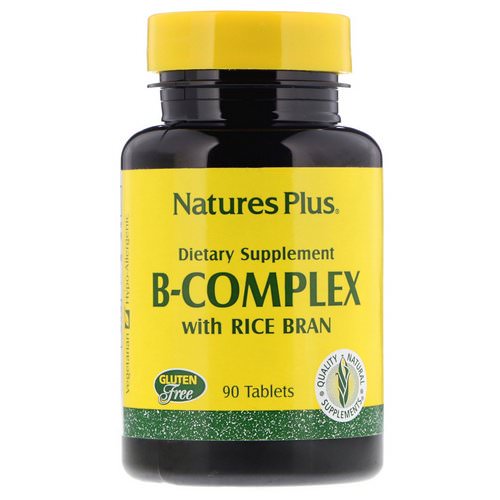 Nature's Plus, B-Complex with Rice Bran, 90 Tablets فوائد