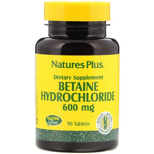 Nature's Plus, Betaine Hydrochloride, 600 mg, 90 Tablets فوائد