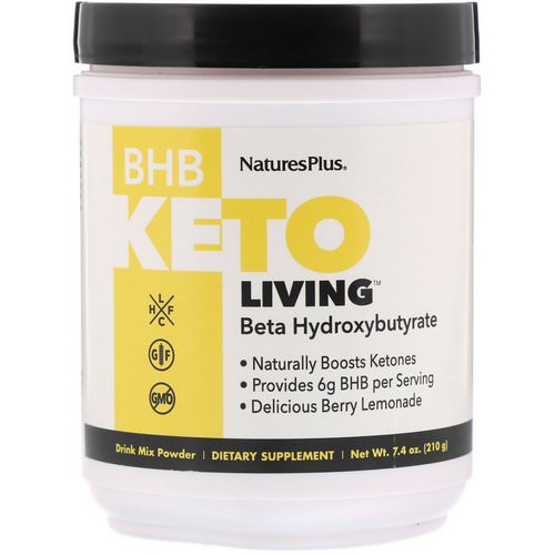 Nature's Plus, BHB Keto Living, Berry Lemonade, 7.4 oz (210 g) فوائد