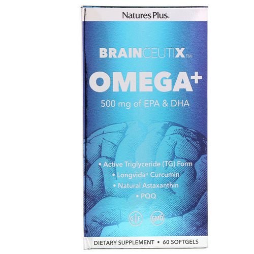 Nature's Plus, Brainceutix, Omega+ EPA & DHA, 500 mg, 60 Softgels فوائد
