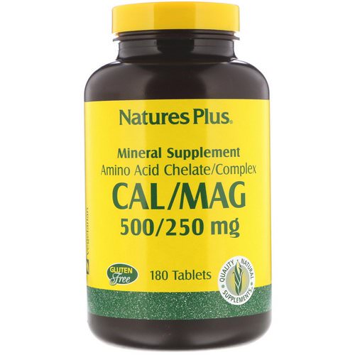 Nature's Plus, Cal/Mag, 500/250 mg, 180 Tablets فوائد