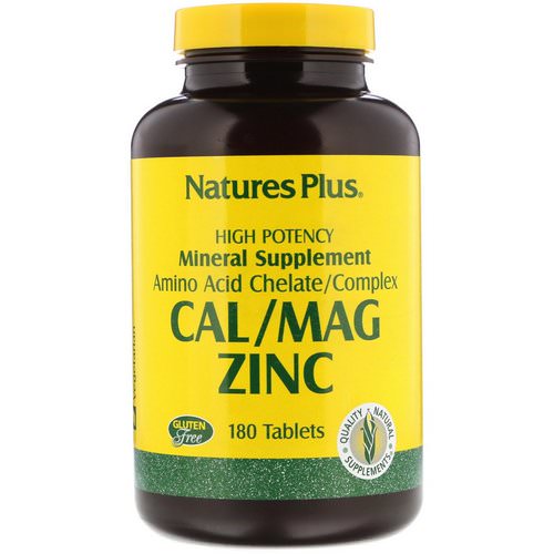Nature's Plus, Cal/Mag Zinc, 180 Tablets فوائد