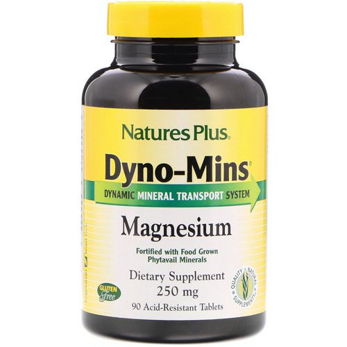 Nature's Plus, Dyno-Mins, Magnesium, 250 mg, 90 Acid-Resistant Tablets فوائد