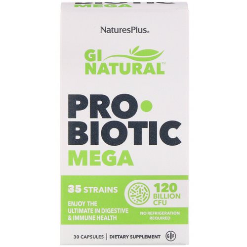 Nature's Plus, GI Natural Probiotic Mega, 120 Billion CFU, 30 Capsules فوائد