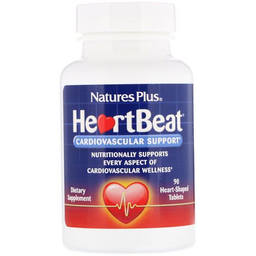 Nature's Plus, HeartBeat, Cardiovascular Support, 90 Heart-Shaped Tablets فوائد