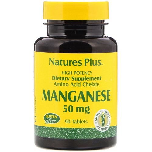 Nature's Plus, Manganese, 50 mg, 90 Tablets فوائد