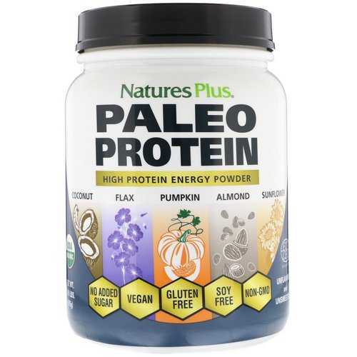 Nature's Plus, Paleo Protein Powder, Unflavored and Unsweetened, 1.49 lbs (675 g) فوائد