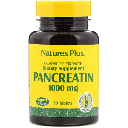 Nature's Plus, Pancreatin, 1000 mg, 60 Tablets فوائد