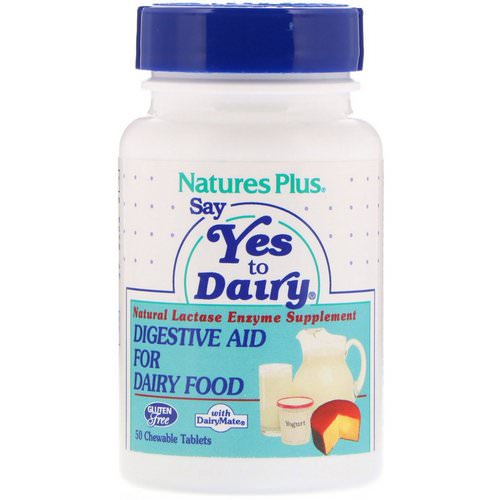Nature's Plus, Say Yes to Dairy, Digestive Aid For Dairy Food, 50 Chewable Tablets فوائد