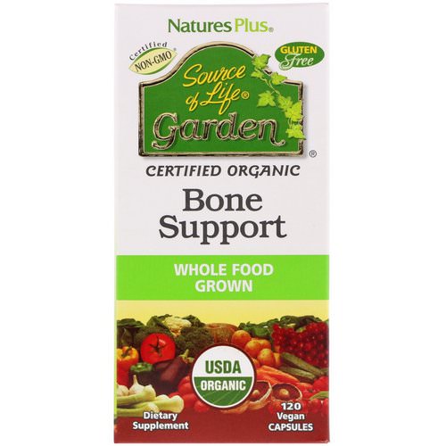 Nature's Plus, Source of Life Garden, Organic Bone Support, 120 Vegan Capsules فوائد