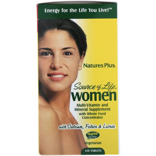 Nature's Plus, Source of Life, Women, Multi-Vitamin and Mineral Supplement with Whole Food Concentrates, 120 Tablets فوائد