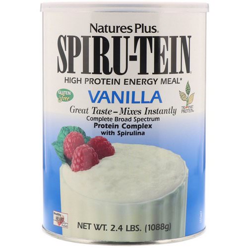 Nature's Plus, Spiru-Tein High Protein Energy Meal, Vanilla, 2.4 lbs (1088 g) فوائد