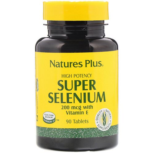Nature's Plus, Super Selenium, High Potency, 200 mcg, 90 Tablets فوائد