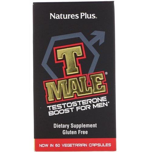 Nature's Plus, T Male, Testosterone Boost For Men, 60 Vegetarian Capsules فوائد