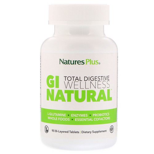 Nature's Plus, Total Digestive Wellness, GI Natural, 90 Bi-Layered Tablets فوائد