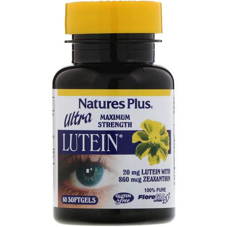 Nature's Plus Lutein Zeaxanthin - زياكسانثين, ل,تين, أنف, أذن