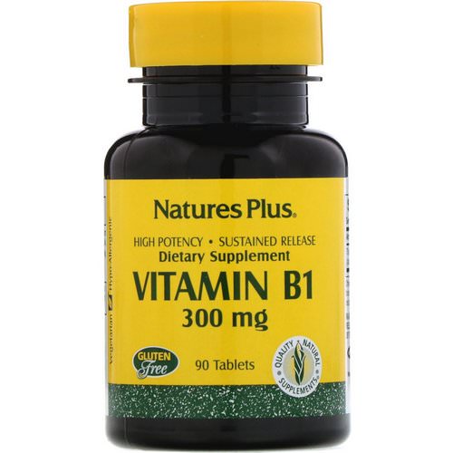 Nature's Plus, Vitamin B-1, 300 mg, 90 Tablets فوائد
