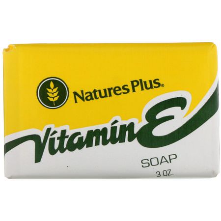 Nature's Plus, Vitamin E Soap, 1,000 IU, 3 oz:شريط الصابون, دش