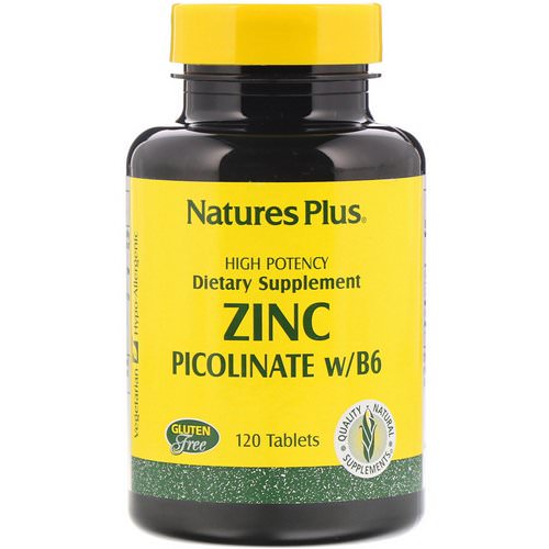 Nature's Plus, Zinc Picolinate w/B-6, 120 Tablets فوائد