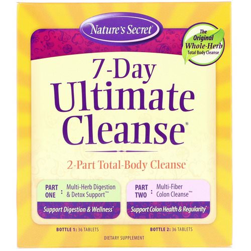 Nature's Secret, 7-Day Ultimate Cleanse, 2-Part Total-Body Cleanse فوائد