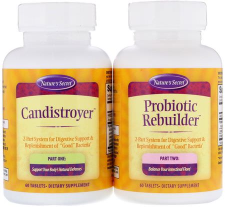 Nature's Secret Candida Yeast Formulas Probiotic Formulas - البر,بي,تيك, الهضم, الخميرة, المبيضات