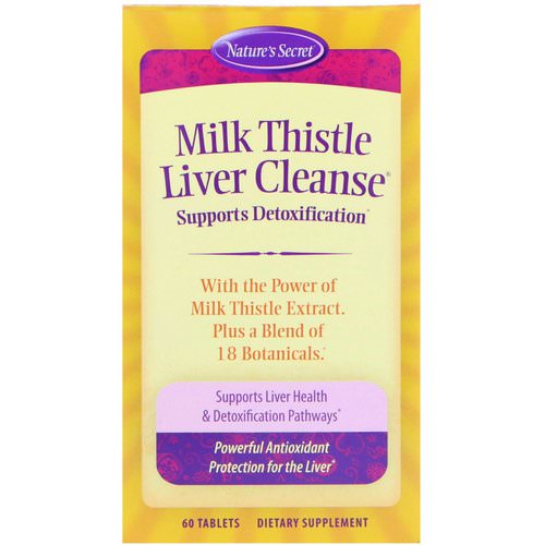 Nature's Secret, Milk Thistle Liver Cleanse, 60 Tablets فوائد