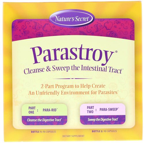 Nature's Secret, Parastroy, Cleanse & Sweep The Intestinal Tract, 2 Bottles, 90 Capsules Each فوائد