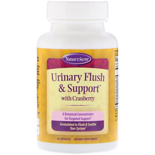 Nature's Secret, Urinary Flush & Support with Cranberry, 60 Capsules فوائد