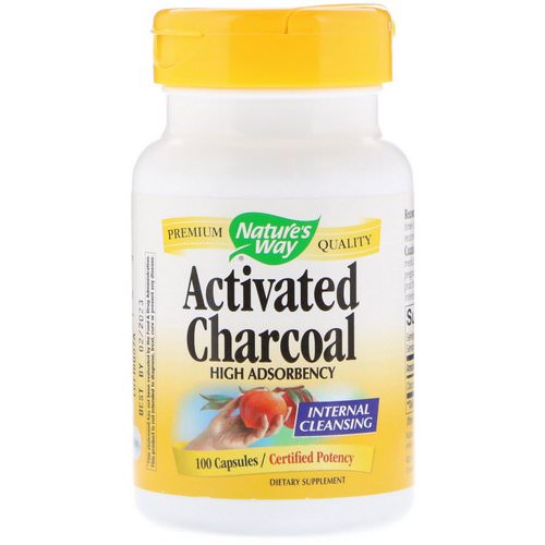 Nature's Way, Activated Charcoal, 100 Capsules فوائد
