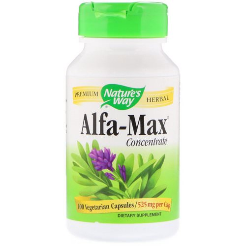 Nature's Way, Alfa-Max, Concentrate, 525 mg, 100 Vegetarian Capsules فوائد