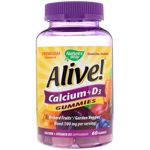Nature's Way, Alive! Calcium + D3, 60 Gummies فوائد