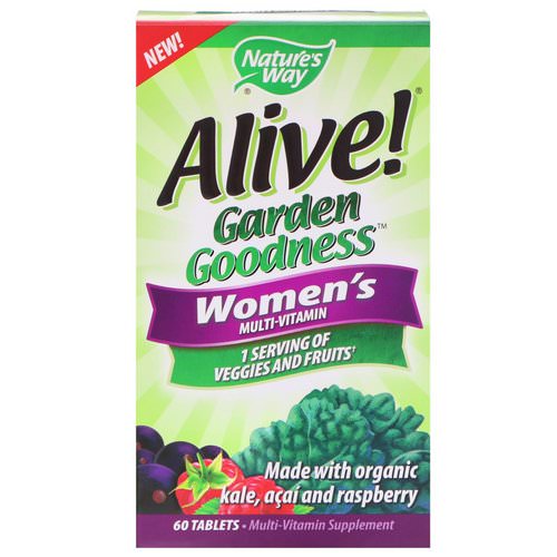 Nature's Way, Alive! Garden Goodness, Women's Multivitamin, 60 Tablets فوائد