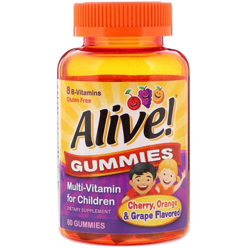 Nature's Way, Alive! Gummies, Multi-Vitamin for Children, Cherry, Orange & Grape Flavored, 60 Gummies فوائد