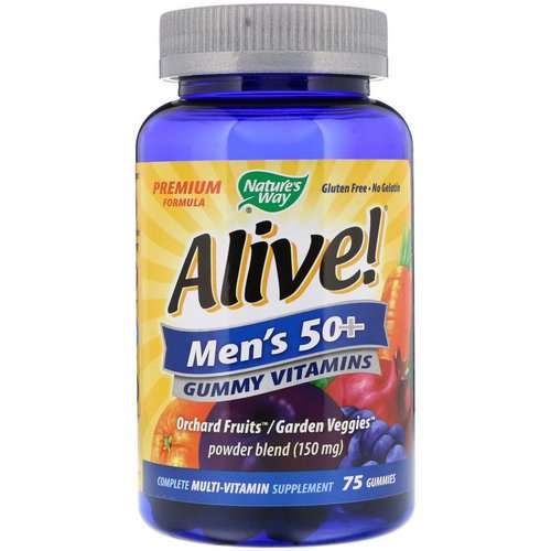 Nature's Way, Alive! Men's 50+ Gummy Vitamins, 75 Gummies فوائد