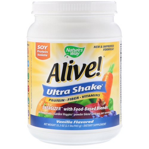 Nature's Way, Alive! Ultra-Shake, Vanilla Flavored, 2.1 lbs (945 g) فوائد