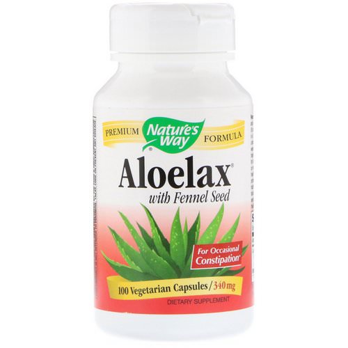 Nature's Way, Aloelax with Fennel Seed, 340 mg, 100 Vegetarian Capsules فوائد