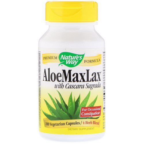 Nature's Way, AloeMaxLax, with Cascara Sagrada, 100 Vegetarian Capsules فوائد