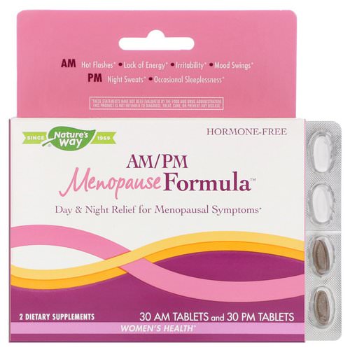 Nature's Way, AM/PM Menopause Formula, Women's Health, 60 Tablets فوائد
