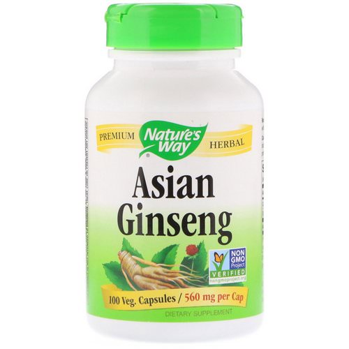 Nature's Way, Asian Ginseng, 560 mg, 100 Veg. Capsules فوائد