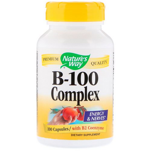 Nature's Way, B-100 Complex, with B2 Coenzyme, 100 Capsules فوائد