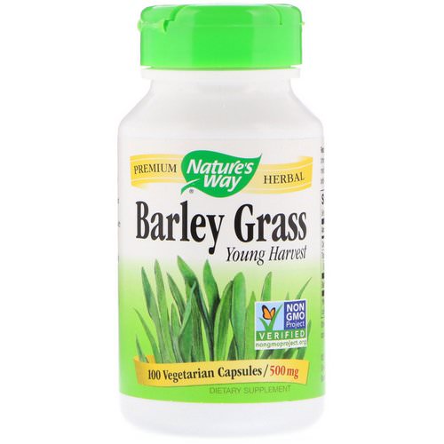 Nature's Way, Barley Grass, Young Harvest, 500 mg, 100 Vegetarian Capsules فوائد