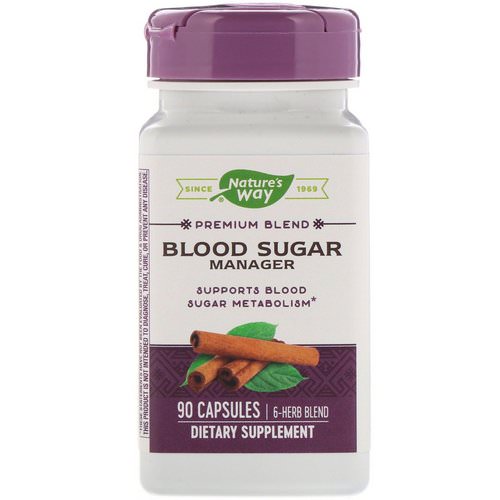 Nature's Way, Blood Sugar Manager, 90 Capsules فوائد