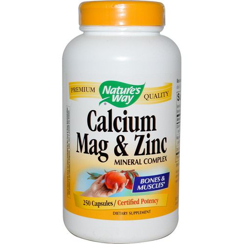 Nature's Way, Calcium, Mag & Zinc, Mineral Complex, 250 Capsules فوائد