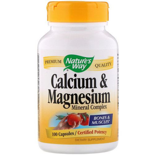 Nature's Way, Calcium & Magnesium Mineral Complex, 100 Capsules فوائد