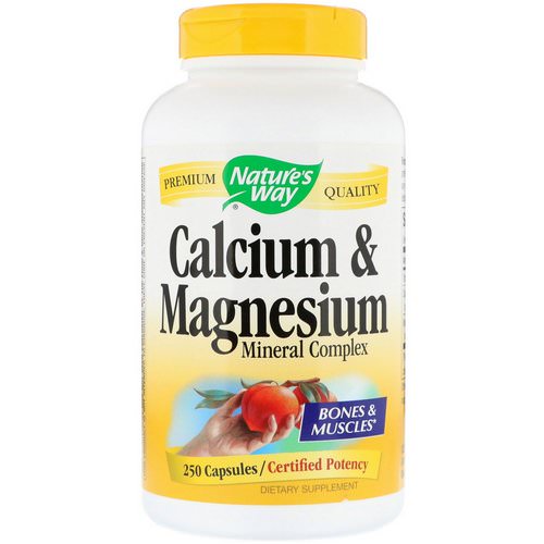 Nature's Way, Calcium & Magnesium, Mineral Complex, 250 Capsules فوائد