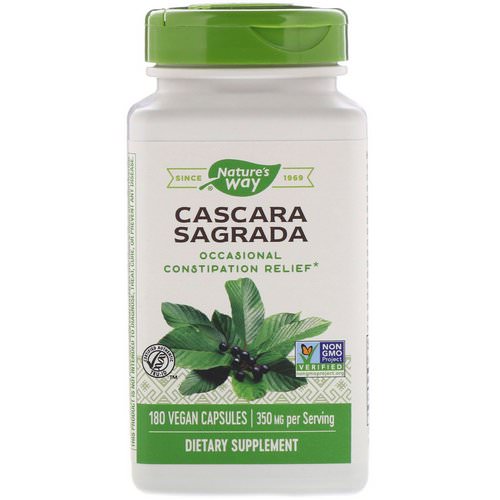 Nature's Way, Cascara Sagrada, 350 mg, 180 Vegan Capsules فوائد